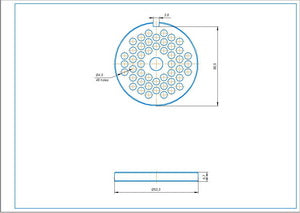 Решітка 4.5mm для м'ясорубки Braun 67000907 (з пазом)
