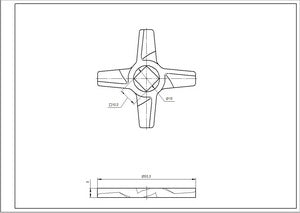 Набір ножів для м&aposясорубки Zelmer 10003883 ZMMA028X (2 шт.) D=55.5mm s=5mm Отвір=10x10mm NR8 (двосторонні)