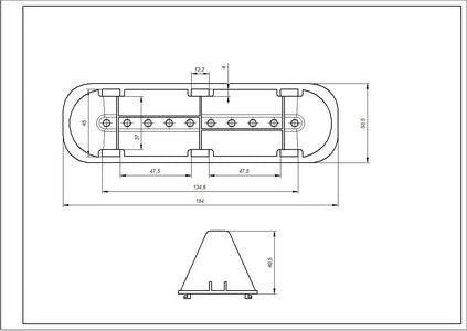 Активатор, ребро барабана для пральної машини Indesit L=183mm C00065463