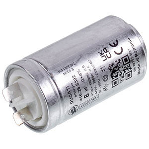 Пусковий конденсатор для пральної машини Zanussi 1250020334 8uF 425V 64x35mm (2 клеми)