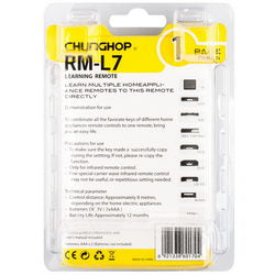 Пульт RM-L7 (7 кнопок), що навчається, Chunghop