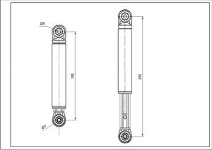 Амортизатор бака для пральної машини Miele 120N 4500826