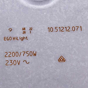 Конфорка для склокерамічної поверхні D=210/120mm Electrolux 140057323010