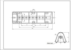 Активатор, ребро барабана для пральної машини Samsung DC97-02051B L=168mm