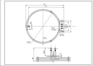 Тен конвекції 3871425108 (круглий) 2450W для духовки Electrolux