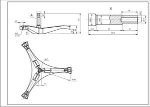 Хрестовина барабана EBI для пральної машини Samsung  COD.741 L=107mm