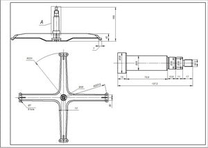 Хрестовина барабана EBI для пральної машини Ardo COD.024 L=127mm