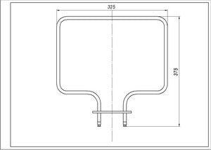 Тен нижній 8072470027 1000W для духовки Electrolux