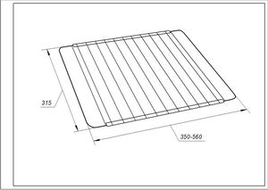 Решітка розсувна 350-560x315mm для духовки (універсальна)