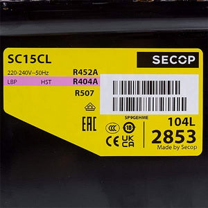 Компресор для холодильника SECOP (DANFOSS) SC15CL R404а/R507а 615W (з пусковим реле BN221)