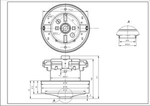 Двигун для пилососа KW41181VCM Koolwen 1600W D=134/84mm H=35/108mm (з виступом)