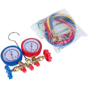 Манометричний колектор 2-вентильний XM-R536G R-22 (R-12 R-502) + шланги 3шт.x900mm