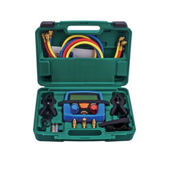 Манометричний колектор електронний 2- вентильний HONGSEN HS-350A-AD  + шланги 3шт.x1500mm