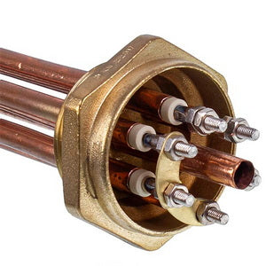 Блок тенів 9 кВт 220V мідний L=370mm гайка 1 1/2" (48mm) для електричного котла SANAL