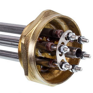 Блок тенів 6 кВт 220V (нержавіюча сталь) L=335mm гайка 2" для електричного котла Balcik