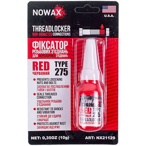 NOWAX NX21129 Фіксатор різьби для побутової техніки THREADLOCKER RED 10g