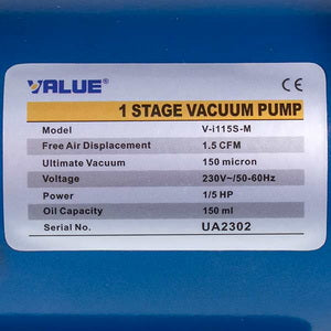 Вакуумний насос Value VI 115 S-M (1 ступ./51 л/хв.)