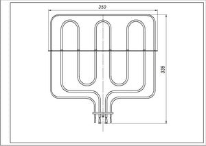 Electrolux 3117699011 Тен верхній (гриль) 2800W для духовки