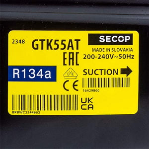 Компресор для холодильника GTK55A SECOP (DANFOSS) R134 170 W (з пусковим реле ZCF-С)
