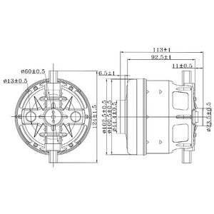 Двигун KW45350VCM Koolwen для пилососа 1600W (з виступом)