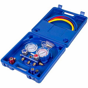 Манометричний колектор 2-вентильний VMG-2 R1234YF (R1234) Value + шланги 3шт.x900mm + 2 муфти