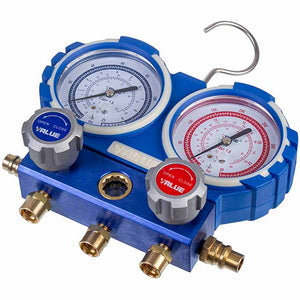 Манометричний колектор 2-вентильний VMG-2 R1234YF (R1234) Value + шланги 3шт.x900mm + 2 муфти
