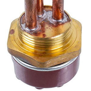 Тін для бойлера з термостатом 1500W (мідний) L=265mm фланець 54mm 1 трубка під датчик
