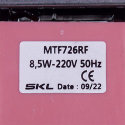 Двигун вентилятора SKL MTF726RF 8.5W 220V (вал 38x4mm) з крильчаткою (D=100mm) для холодильника