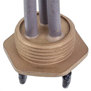 Тен для алюмінієвих батарей Kawai 1500W (нержавіюча сталь) L=445mm D різьблення = 1&apos&apos (різьба ліва)