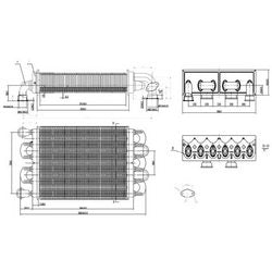 Теплообмінник бітермічний для газового котла Baxi Main Four, Westen Quasar D 5700520