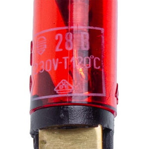Лампочка індикації для бойлера SWT707UN L=55mm 230V 120°С D=9mm (2 контакти)