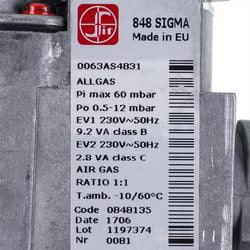 Газовий клапан Sit Sigma 848 condX (0848 160) для газового котла Biasi BI1313103