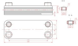 Теплообмінник пластинчастий ГВП (12 пластин) для газового котла Termet Mini Max Plus GCO-DP-13-10 17B2071202