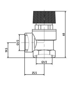 Запобіжний клапан 3 bar 1/2" (універсальний) для газового котла