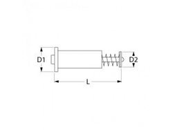 Вставка магнітна для газового клапана D=15,4/11mm L=39mm газової плити 101060
