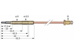 Термоелемент M9x1 термопара для газового обладнання