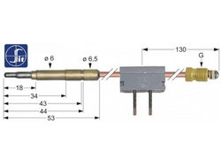 Термоелемент M9x1 термопара для газового обладнання Baron, Angelo Po, SIT