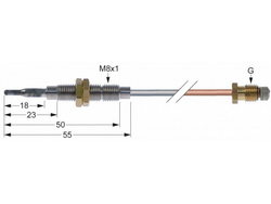 Термоелемент M8x1 термопара для газового обладнання Falcon