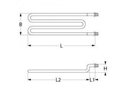 Тен для гриля Bartscher, Olis 1800Вт, 230В, фланець різьб.М12х1