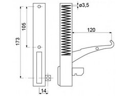 Петлі дверні для шафи Angelo-Po, Baron, Bartscher, Bertos, Electrolux 022751