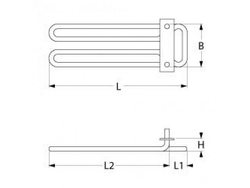 Тін для духовки, грилю, сковороди Zanussi, Electrolux 1500Вт, 400В, фланець 162x18мм