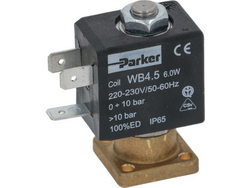 Клапан електромагнітний Parker VE-175BV соленоїд 2-х ходовий катушка Parker WB4.5 230VAC для кавомашини Sanremo MILANO, VENEZIA