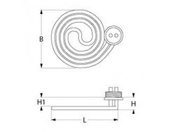 Тен нагрівач для кипятильника, чаєроздатчика Melitta 3000Вт. 212113