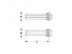 Тен бойлера для кавомашини Carimali, Grimac 2000Вт, 230В, фланець різьб.