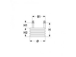 Тен бойлера для кавоварки Brasilia, Sanremo 1000Вт, 230В, фланець M10x1