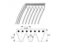 Ремінь поліклиновий для картоплечистки Fimar 692144 559J