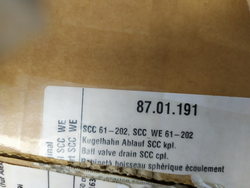 Кран зливний 87.01.191, 56.00.618 шаровий клапан для пароконвектомата Fagor, Rational, Metos, Alba, Gisi підключення спец.