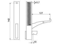 Петлі дверей для конвекційної печі Bartscher, Unox XF090 серії, CR065