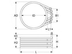 Тен для пароконвектомата Rational 415239 9000W 400V