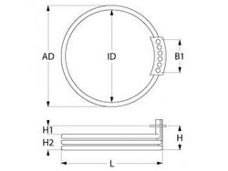 Тен для пароконвектомата, конвекційної печі Wiesheu-Wiwa, DEBAG 415830 7000W 230V фланець 170x30mm